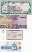 30db vegyes bankjegy klf országokból, közte Afganisztán, Peru, Brazília, Burundi bankjegyei T:vegyes...