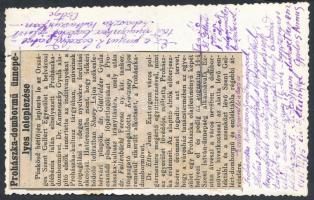 1941 Ünnepség a Prohászka-emléktáblánál, a dombormű ünnepélyes leleplezése, hátoldalán feliratozva, ...