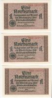 Német 3. Birodalom 1939. 1M (2x) egymás utáni sorszámmal T:I German Third Reich 1939. 1M (2x) sequential serial numbers C:UNC