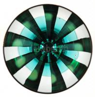 Hiányos boros készlet, kézzel festett, anyagában színes, hibátlan m:15 cm (5x), m:39 cm