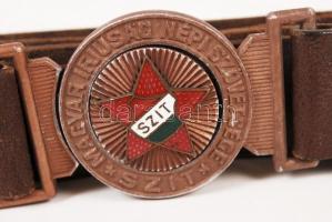 Retro SZIT öv, zománc vörös csillaggal a közepén