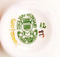 Zsolnay mini váza, kézzel festett, jelzett, hibátlan, m:8 cm