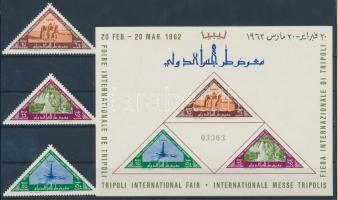 1962 Nemzetközi vásár, Tripolis sor Mi 115-117 + blokk Mi 1
