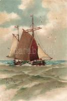 'In full sail' litho s: Martino (small tear)