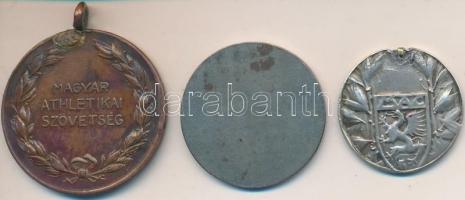 Tarján Oszkár (1875-1933) DN "Magyar Athletikai Club 1875" Ag emlékérem fülnyommal (28,5mm...