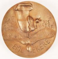 Ligeti Erika (1934-2004): Vujicsics Tihamér. Bronz plakett, jelzett, d: 8,5 cm