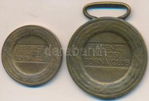Berán Lajos (1882-1943) 1910. "Ferencz Városi Torna Club" két különböző méretű Br emlékére...
