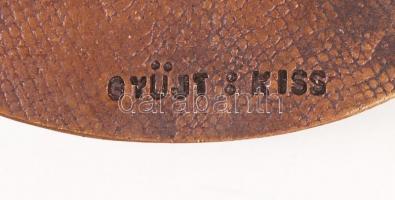 Várhelyi György (1942-): Dr. Gartner Pál. Bronz plakett, jelzett, d:12 cm