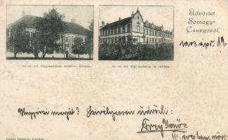 Csurgó, Somogycsurgó, Református Főgimnázium; Kasztl Bertalan kiadása (EK)