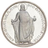 1938. 5P Ag "Álló Szent István" U.P. jelzéssel kétoldalt (36mm/25g) T:PP Csak 1000db! Hungary 1938. 5 Pengő "Standing St. Stephen" restrike with U.P. mark (36mm/25g) C:PP Only 1000 examples! Huszár: 2308., Adamo PE6.4