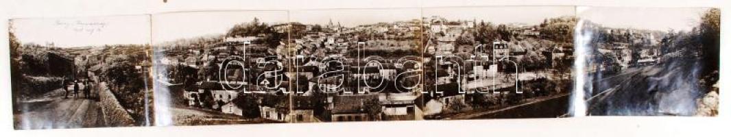 1918 Briey, Franciaország, panorámafotó, 74x11 cm / 1918 Briey, France, panorama photo