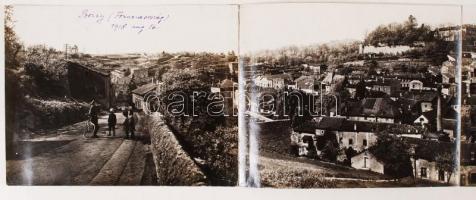 1918 Briey, Franciaország, panorámafotó, 74x11 cm /
1918 Briey, France, panorama photo
