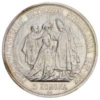 1907KB 5K Ag "Ferenc József koronázásának 40. évfordulója" U.P jelzés nélküli Artex-veret ...