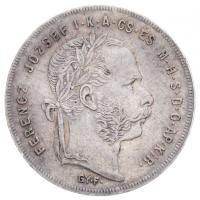 1870GYF 1Ft Ag "Ferenc József / Középcímer" Gyulafehérvár T:2-,3 Hungary 1870GYF 1 Forint Ag "Franz Joseph" Alba Iulia C:VF,F Unger III.: 1464.b, Huszár: 2139., Adamo M15