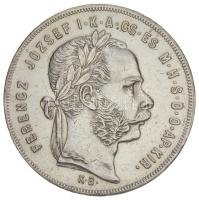 1876KB 1Ft Ag "Ferenc József / Középcímer" Körmöcbánya T:2,2- Hungary 1876KB 1 Forint Ag "Franz Joseph" Kremnitz C:aXF Unger III.: 1464.a, Huszár: 2138., Adamo M15