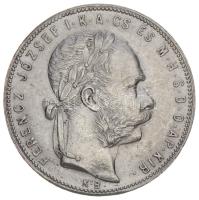1880KB 1Ft Ag "Ferenc József / Középcímer" Körmöcbánya T:2 Hungary 1880KB 1 Forint Ag "Franz Joseph" Kremnitz C:XF Unger III.: 1464.a, Huszár: 2140., Adamo M15