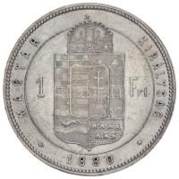 1880KB 1Ft Ag "Ferenc József / Középcímer" Körmöcbánya T:2
Hungary 1880KB 1 Forint Ag &quo...