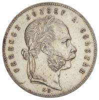 1868KB 1Ft Ag "Ferenc József / Angyalos címer" Körmöcbánya T:2,2- Hungary 1868KB 1 Forint Ag "Franz Joseph" Kremnitz C:aXF Unger III.: 1463.a, Huszár: 2136., Adamo M15