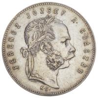 1869KB 1Ft Ag "Ferenc József / Angyalos címer" Körmöcbánya T:2- Hungary 1869KB 1 Forint Ag "Franz Joseph" Kremnitz C:VF Unger III.: 1463.a, Huszár: 2136., Adamo M15