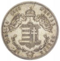 1869KB 1Ft Ag "Ferenc József / Angyalos címer" Körmöcbánya T:2-
Hungary 1869KB 1 Forint Ag...