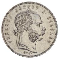 1869GYF 1Ft Ag "Ferenc József / Angyalos címer" Gyulafehérvár T:2 Hungary 1869GYF 1 Forint Ag "Franz Joseph" Alba Iulia C:XF Unger III.: 1463.b, Huszár: 2137., Adamo M15
