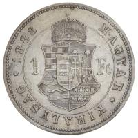 1883KB 1Ft Ag "Ferenc József / Barokk címer" Körmöcbánya T:2
Hungary 1883KB 1 Forint Ag &q...
