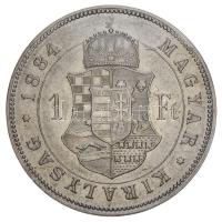 1884KB 1Ft Ag "Ferenc József / Barokk címer" Körmöcbánya T:1-,2
Hungary 1884KB 1 Forint Ag...