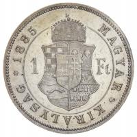 1885KB 1Ft Ag "Ferenc József / Barokk címer" Körmöcbánya T:2 ph.
Hungary 1885KB 1 Forint A...