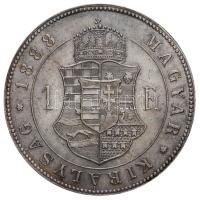 1888KB 1Ft Ag "Ferenc József / Barokk címer" Körmöcbánya T:1-,2
Hungary 1888KB 1 Forint Ag...