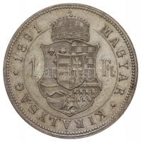 1891KB 1Ft Ag "Ferenc József / Fiume címer" Körmöcbánya T:2
Hungary 1891KB 1 Forint Ag &qu...