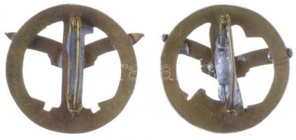 ~1980. 2db zománcozott MALÉV jelvény "1 MILLIÓ KM" és "2 MILLIÓ KM" balesetmente...