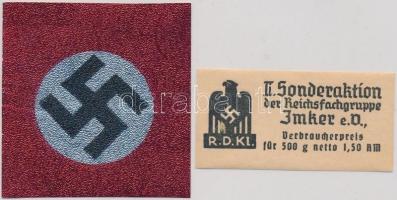 cca 1940 2 db náci propaganda címke / 2 nazi propaganda labels