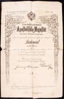 1902 Hadnagyi kinevezés kis hibával / Lieutnant warrant