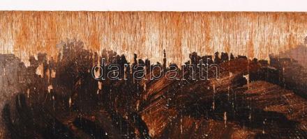 F. Antal Elemér (1896-1991): Önarckép 1938. Olaj, fa lemez, hátul jelzett, sérült, 50×37 cm