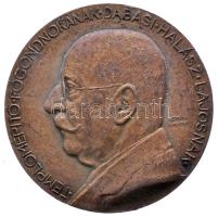 Berán Lajos (1882-1943) 1935. "Dabasi Halász Lajos" Br emlékérem. "AZ EMLÉKEZET-TEMPLOM HÁLÁS GYÜLEKEZETE 1930-1935 / TEMPLOMÉPÍTŐ FŐGONDNOKÁNAK DABASI HALÁSZ LAJOSNAK" (52.76g/50mm) T:2- Hungary 1935. "Lajos Dabasi Halász" commemorative Br medallion. Sign: Lajos Berán (52.76g/50mm) C:VF HPII 249.