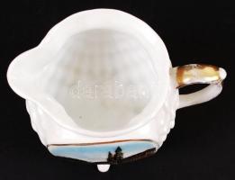 Antik tejszín kiöntő, matricás, jelzés nélkül, hibátlan, m:7 cm