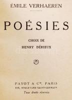 Émile Verhaeren: Poésies. Minikönyv, francia