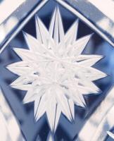 Kristály váza, több rétegű, csiszolt, hibátlan, hámozott, m:23 cm