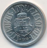 1936. "Szent Rókus Kórházcsoport" fém telefonérme T:1-