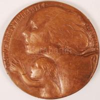 Örkényi Strasser István (1911-1944): Testvéredet ne hagyd el! 5700 (1940), OMZSA. Bronz plakett, apró hibákkal, jelzett, d:7,7 cm