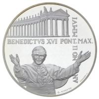 Vatikán 2006R 10€ Ag "XVI. Benedek pápa / 350 éves a Szent Péter téri oszlopcsarnok" T:PP Vatican City 2006R 10 Euro Ag "Benedict XVI / 350 years colonnades in St. Peter's Square in Rome" C:PP Krause KM# 396
