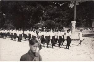 Unknown city, Hotel Palace, Sokol girls procession photo