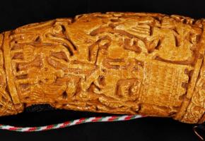 Lehel kürtje múzeumi másolat, festet gipsz, h:36 cm