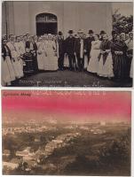 50 db használatlan háború előtti magyar városképes képeslap 2 albumban