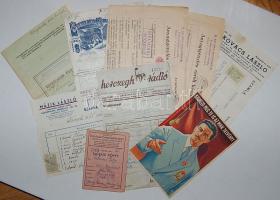 9 db vegyes papírrégiség