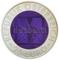 Ausztria 2005. 25 Ag (bi-metal) "50 éves az osztrák televíziózás" T:BU Austria 2005. 25 Euro Ag (bi-metallic) "50 Years Austrian Television" C:BU Krause KM# 3119