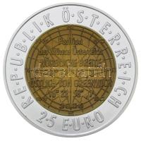 Ausztria 2006. 25 Ag (bi-metal) "Európai műholdas navigáció" T:BU Austria 2006. 25 Euro Ag (bi-metallic) "European Satellite Navigation" C:BU Krause KM# 3135