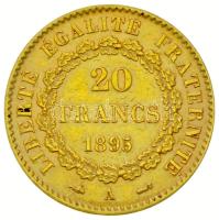 Franciaország / Modern Köztársaság 1895A 20Fr Au (6.45g/0.900) T:2,2- France / Modern Republic 1895A 20 Francs Au (6.45g/0.900) C:aXF Krause KM# 825