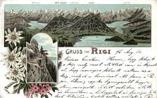 1896 Rigi, railway, floral, litho (fa)