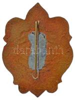 ~1920. Zománcozott cserkész jelvény Ferences rend címerével díszítve (40x30mm) T:2
Hungary ~1920. En...